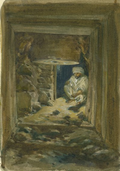 Galerij onder de Gouden Poort, Jeruzalem, 1871 door William Crimea Simpson